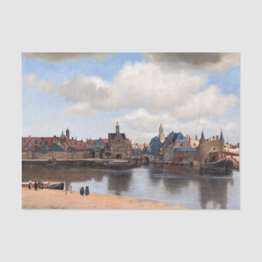 Johannes Vermeer - Blick auf Delft Seidenpapier (Vorderseite)
