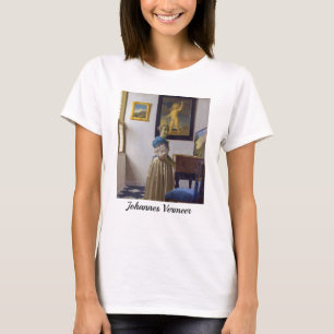 Johannes Vermeer - Dame stehend an einer Virginal T-Shirt
