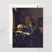 Johannes Vermeer - Das Astronomiegemälde Postkarte (Vorne/Hinten)