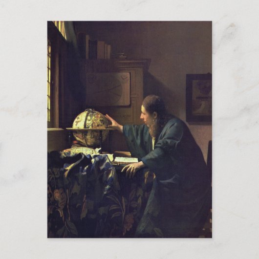 Johannes Vermeer - Das Astronomiegemälde Postkarte (Vorderseite)