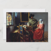 Johannes Vermeer - Das Glas Wein Einladung (Vorderseite)