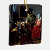 Johannes Vermeer - Das Glas Wein Keramikornament (Rechts)
