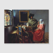 Johannes Vermeer - Das Glas Wein Magnetkarte (Vorderseite)