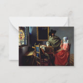 Johannes Vermeer - Das Glas Wein Mitteilungskarte (Vorderseite)