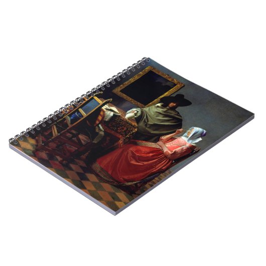 Johannes Vermeer - Das Glas Wein Notizblock (Linke Seite)