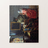 Johannes Vermeer - Das Glas Wein Puzzle (Vertikal)