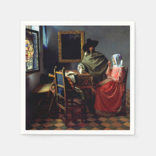 Johannes Vermeer - Das Glas Wein Serviette