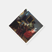 Johannes Vermeer - Das Glas Wein Serviette (Ecke)