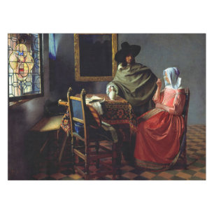 Johannes Vermeer - Das Glas Wein Tischdecke
