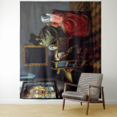 Johannes Vermeer - Das Glas Wein Wandteppich (Beispiel)