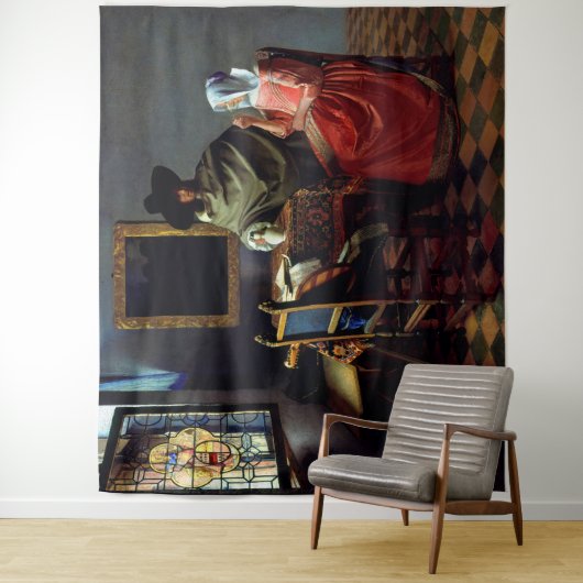 Johannes Vermeer - Das Glas Wein Wandteppich (Beispiel)