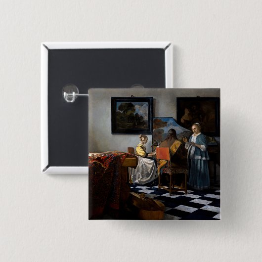 Johannes Vermeer - Das Konzert Button (Vorne & Hinten)