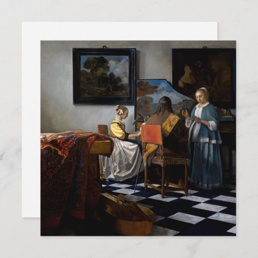Johannes Vermeer - Das Konzert Einladung (Vorne/Hinten)