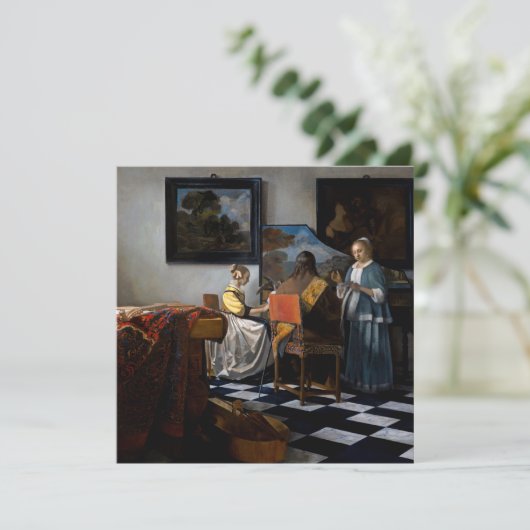 Johannes Vermeer - Das Konzert Einladung (Stehend Vorderseite)