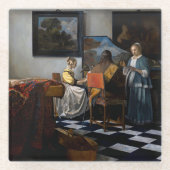 Johannes Vermeer - Das Konzert Glasuntersetzer (Vorderseite)