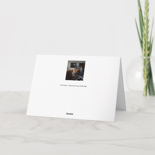 Johannes Vermeer - Das Konzert Karte (Rückseite)