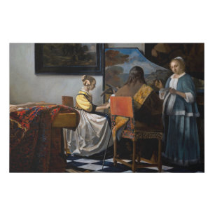 Johannes Vermeer - Das Konzert Künstlicher Leinwanddruck