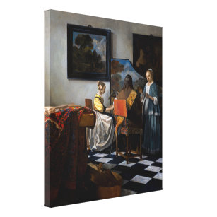 Johannes Vermeer - Das Konzert Leinwanddruck