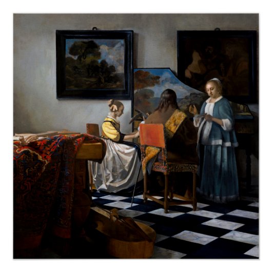 Johannes Vermeer - Das Konzert Poster (Vorderseite)