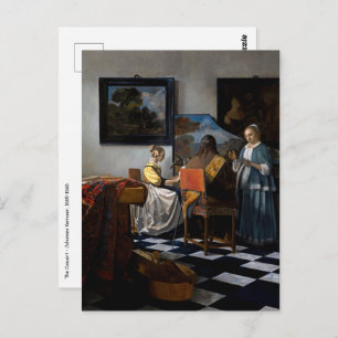 Johannes Vermeer - Das Konzert Postkarte