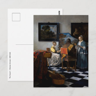 Johannes Vermeer - Das Konzert Postkarte
