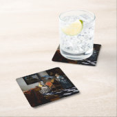 Johannes Vermeer - Das Konzert Rechteckiger Pappuntersetzer (Vor Ort)