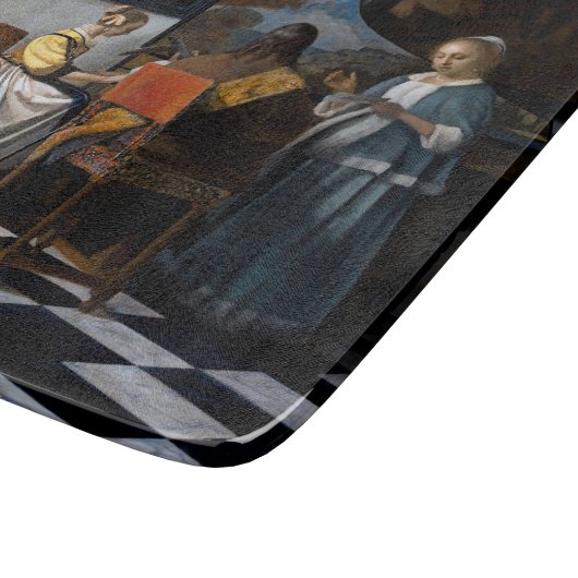 Johannes Vermeer - Das Konzert Schneidebrett (Ecke)