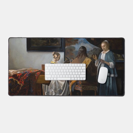 Johannes Vermeer - Das Konzert Schreibtischunterlage (Tastatur & Maus)