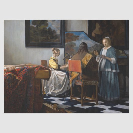 Johannes Vermeer - Das Konzert Seidenpapier (Vorderseite)
