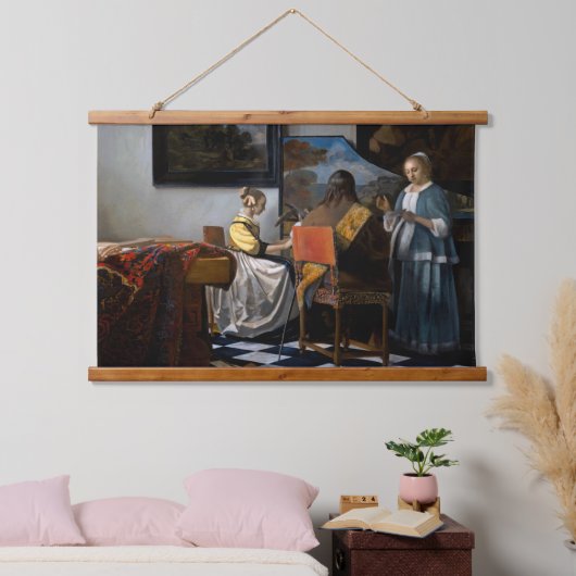 Johannes Vermeer - Das Konzert Wandteppich Mit Holzrahmen (Schlafzimmer)