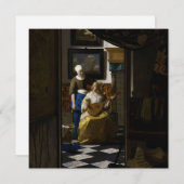Johannes Vermeer - Das Liebe-Schreiben Dankeskarte (Vorne/Hinten)