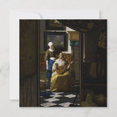 Johannes Vermeer - Das Liebe-Schreiben Dankeskarte (Vorderseite)