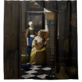 Johannes Vermeer - Das Liebe-Schreiben Duschvorhang (Vorderseite)