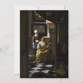 Johannes Vermeer - Das Liebe-Schreiben Einladung (Vorderseite)