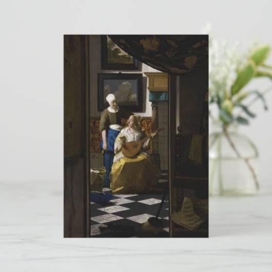 Johannes Vermeer - Das Liebe-Schreiben Einladung (Stehend Vorderseite)