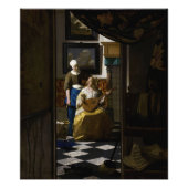 Johannes Vermeer - Das Liebe-Schreiben Fotodruck (Vorne)