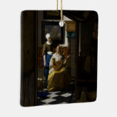 Johannes Vermeer - Das Liebe-Schreiben Keramikornament (Rechts)