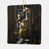 Johannes Vermeer - Das Liebe-Schreiben Keramikornament (Links)