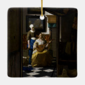 Johannes Vermeer - Das Liebe-Schreiben Keramikornament (Rückseite)