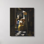 Johannes Vermeer - Das Liebe-Schreiben Leinwanddruck (Vorderseite)