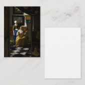 Johannes Vermeer - Das Liebe-Schreiben Mitteilungskarte (Vorne/Hinten)