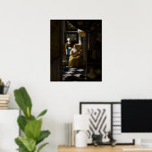 Johannes Vermeer - Das Liebe-Schreiben Poster (Heimbüro)