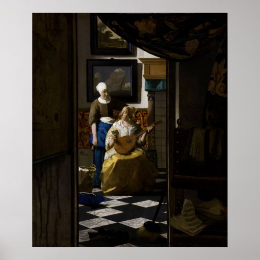 Johannes Vermeer - Das Liebe-Schreiben Poster (Vorne)