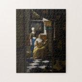 Johannes Vermeer - Das Liebe-Schreiben Puzzle (Vertikal)