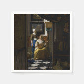 Johannes Vermeer - Das Liebe-Schreiben Serviette (Vorderseite)