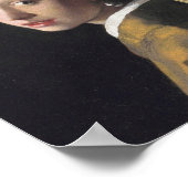 Johannes Vermeer - Das Mädchen mit Perlenohrring Poster (Ecke)