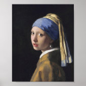 Johannes Vermeer - Das Mädchen mit Perlenohrring Poster (Vorne)