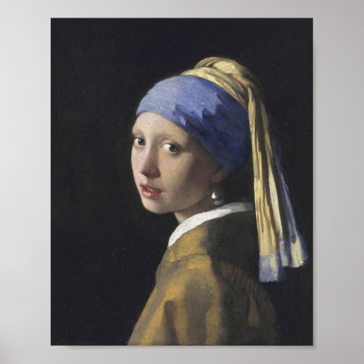 Johannes Vermeer - Das Mädchen mit Perlenohrring Poster (Vorne)