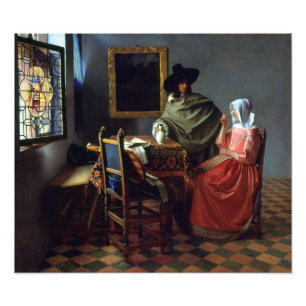 Johannes Vermeer das Wein-Glas Fotodruck