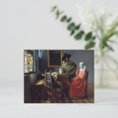 Johannes Vermeer Das Weinglas Postkarte (Stehend Vorderseite)